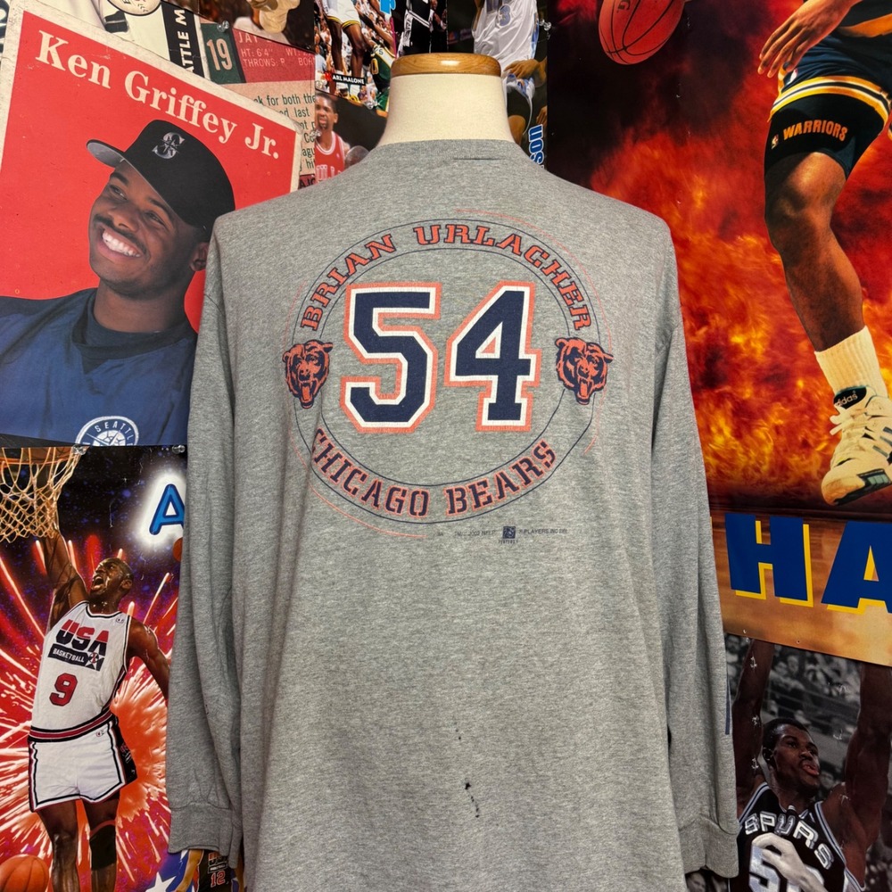 Vintage Chicago Bears‎ Brian Urlacher Long Sleeve NFL T Shirt Sz XL